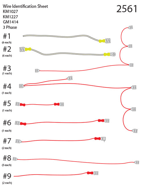 Skutt KM Harness Wire Set – KM1227, KM1027, KM1222, KM1022, KM1022-3, KM822, KM822-3
