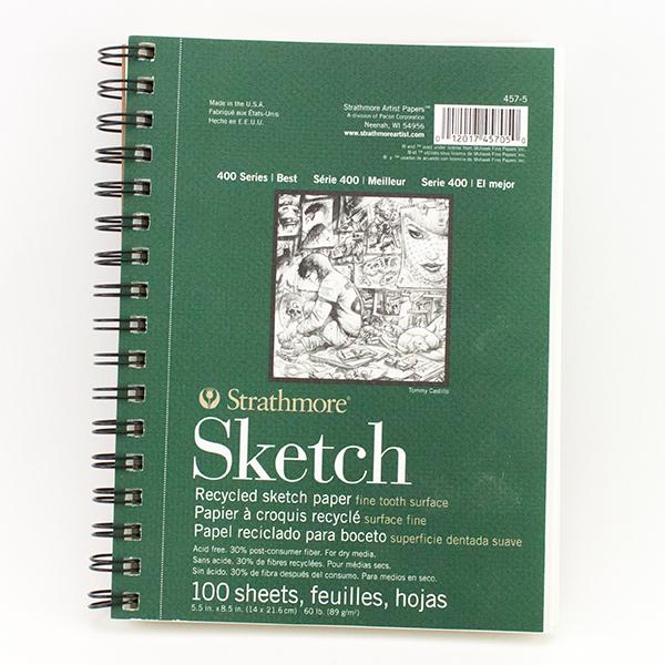 Strathmore 8 x 10 Medium Surface Wire Bound Drawing Pad 