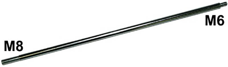 Shimpo Hand Extruder Parts – Threaded Metal Shaft (M8/M6)