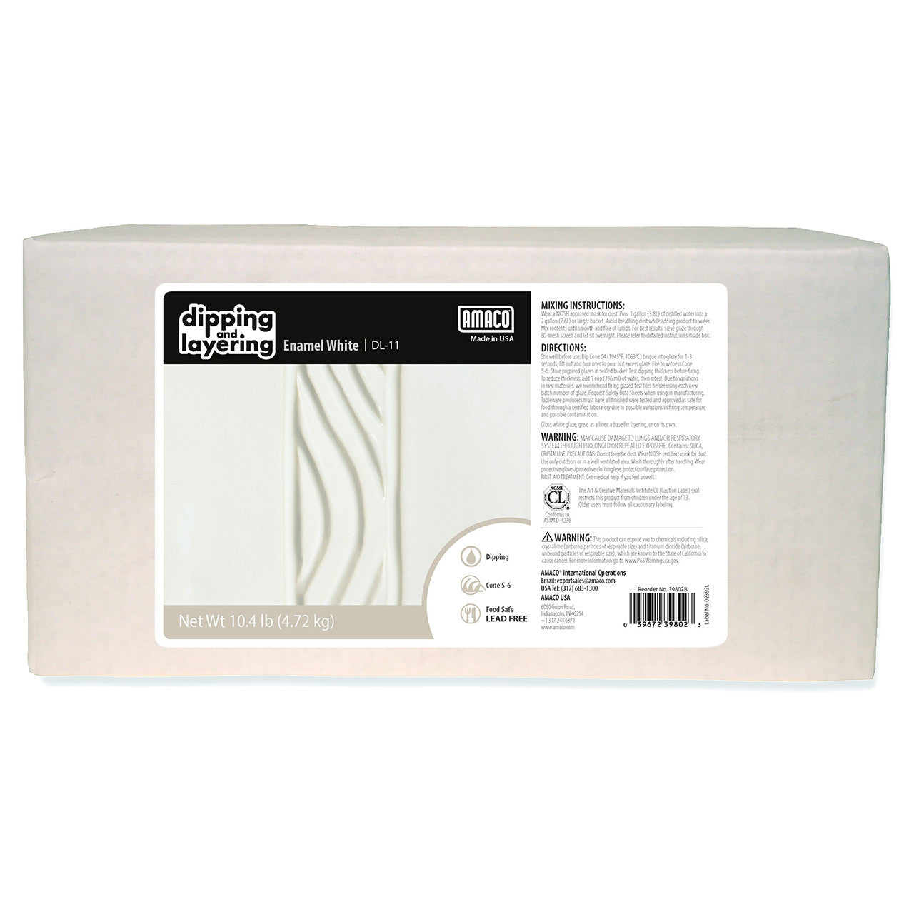 AMACO – Cone 5/6 - DL11 Enamel White