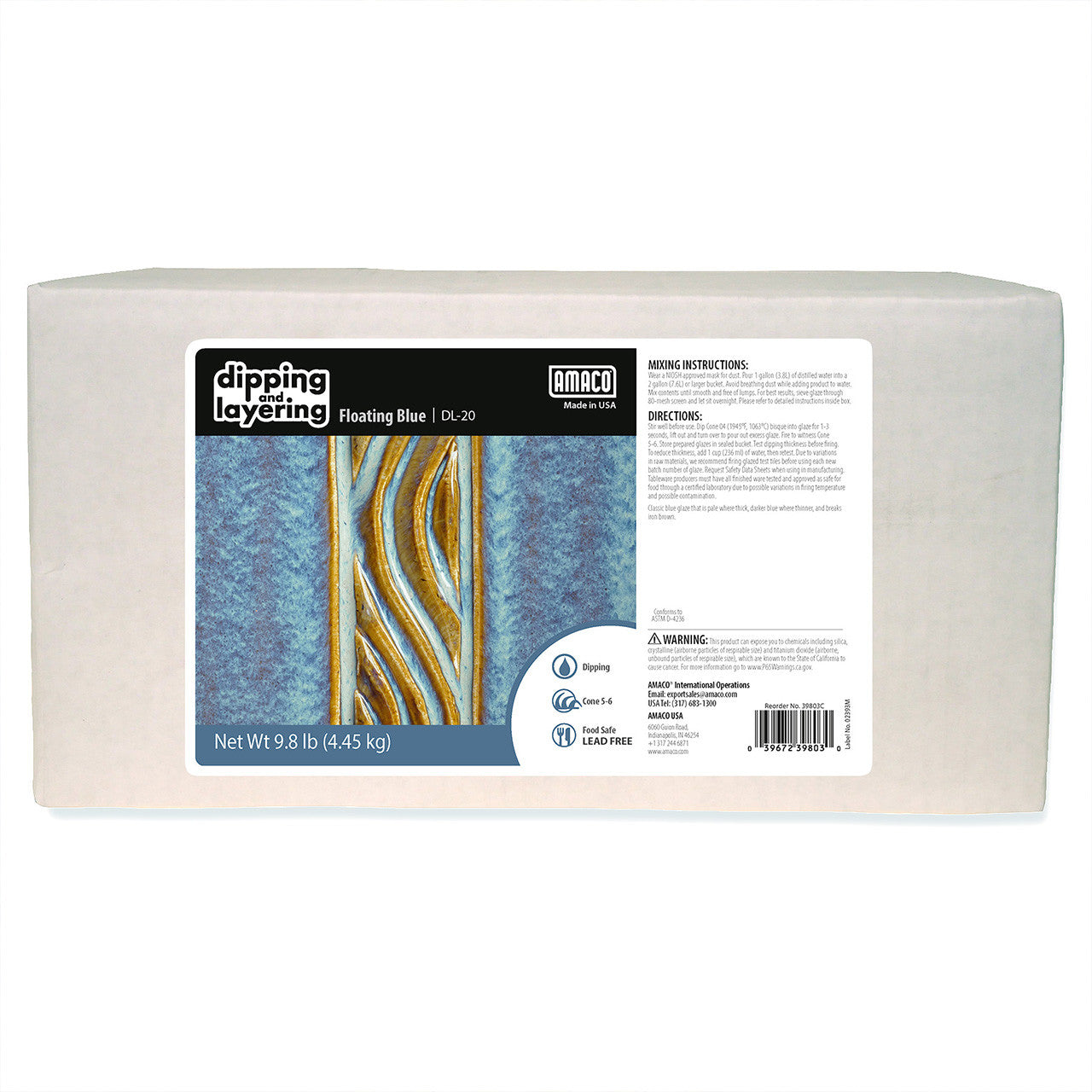 AMACO – Cone 5/6 - DL20 Floating Blue