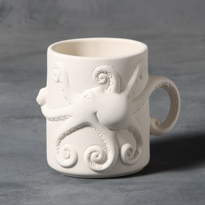 Mayco Earthenware Bisque - MB1408 Octopus Mug