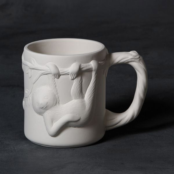 Mayco Earthenware Bisque - MB1480 Sloth Mug