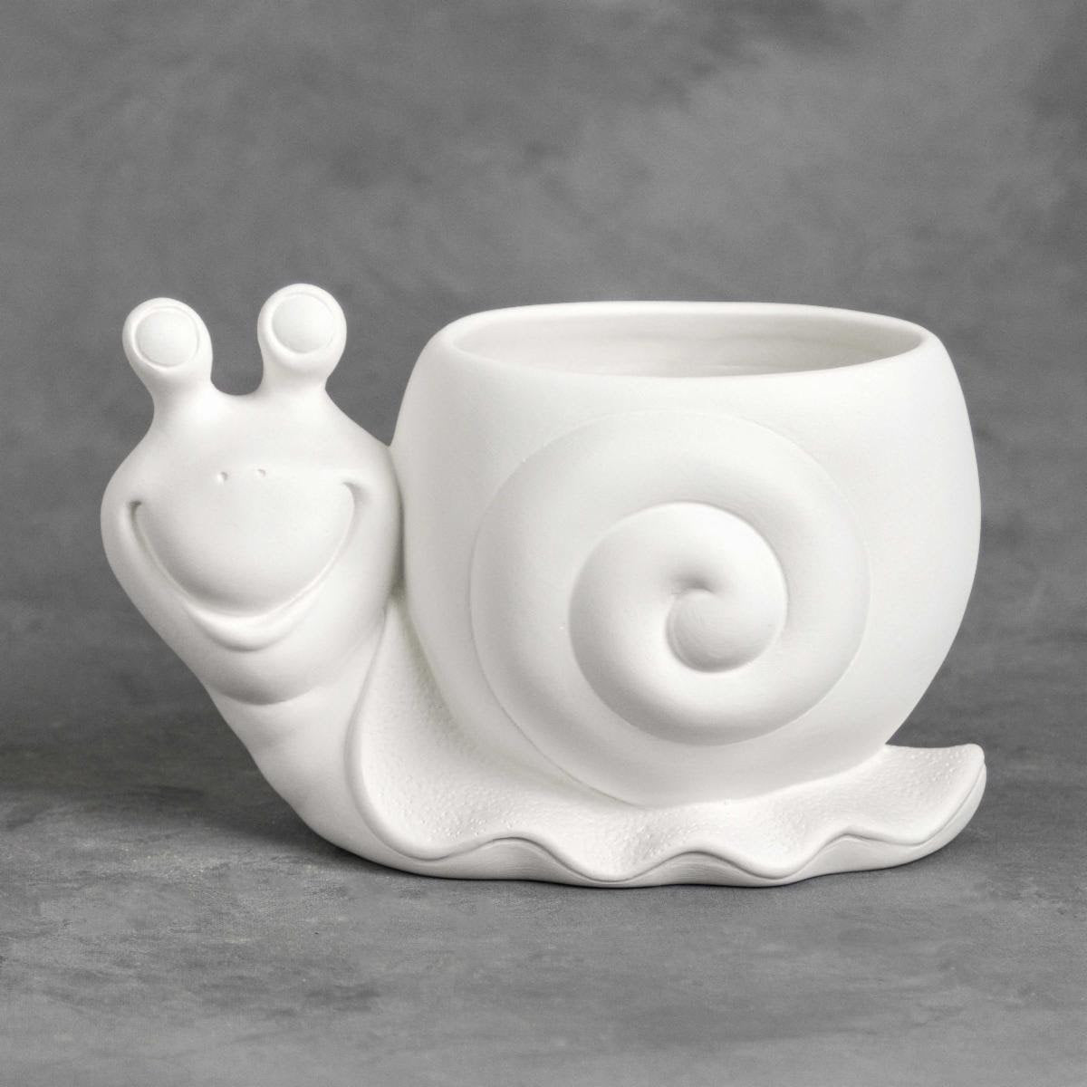 Mayco Earthenware Bisque - MB1629 Small Snail PLanter