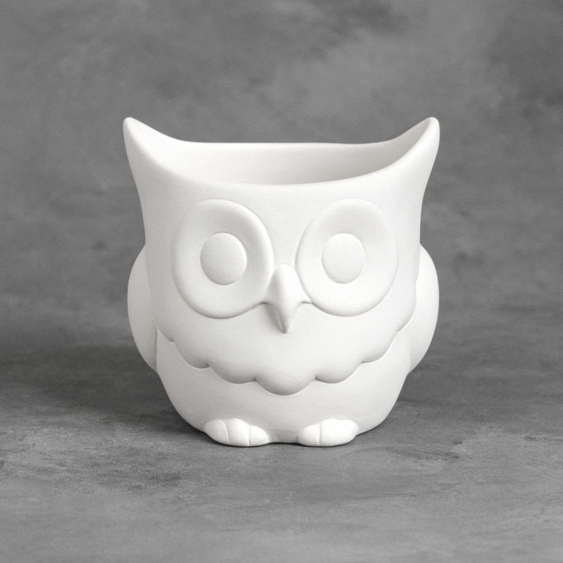 Mayco Earthenware Bisque - MB1630 Small Owl PLanter