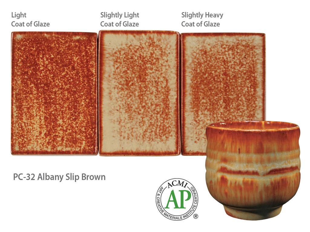 AMACO – Cone 5/6 - PC-32 Albany Slip Brown Cone 6