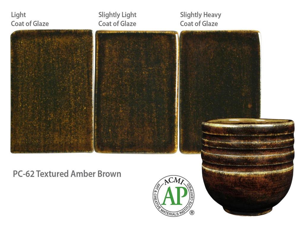 AMACO – Cone 5/6 - PC-62 Textured Amber Brown Cone 6