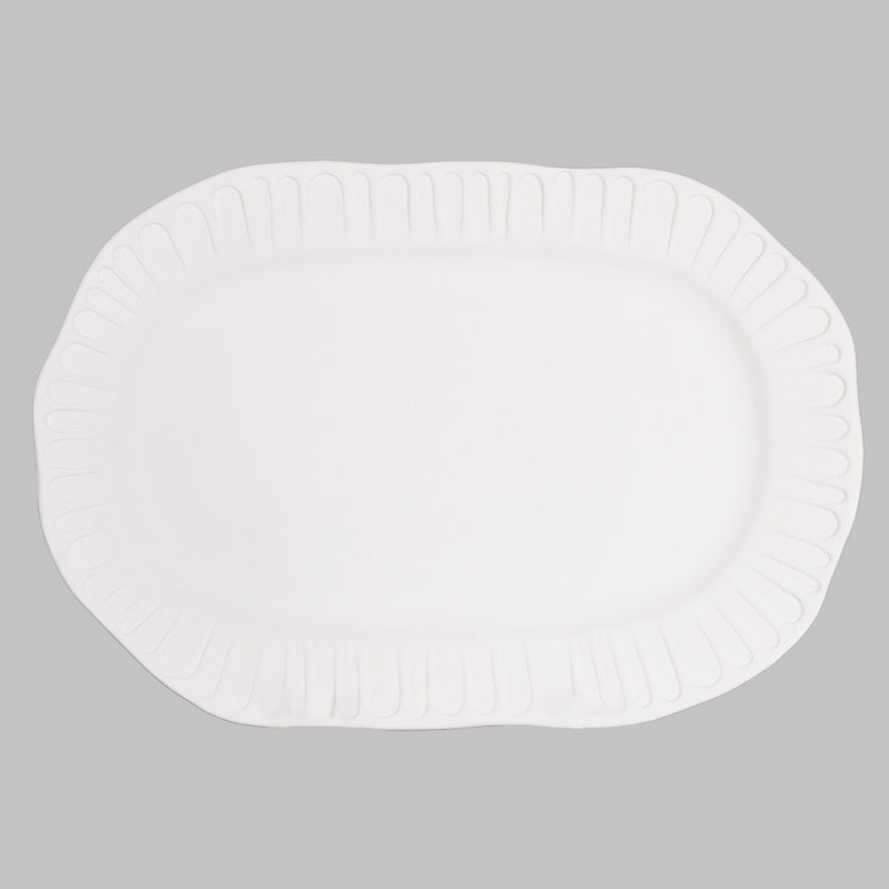 Mayco Stoneware Bisque - SB150 Stoneware Fluted Oval Platter