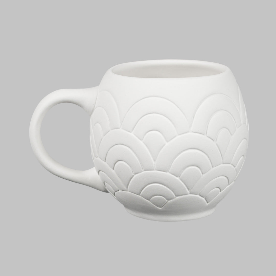 Mayco Earthenware Bisque - MB1616 Scalloped Mug