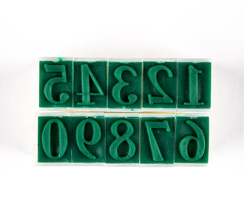 CCA - Rubber Stamps, Numbers 1/2" Tall