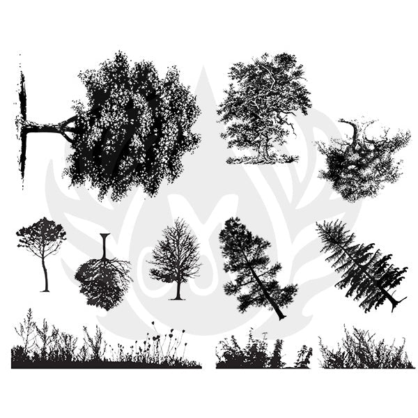 DSS-110 Silk Screen Botanical – Trees