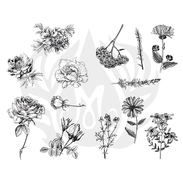 DSS-112 Silk Screen Flowers