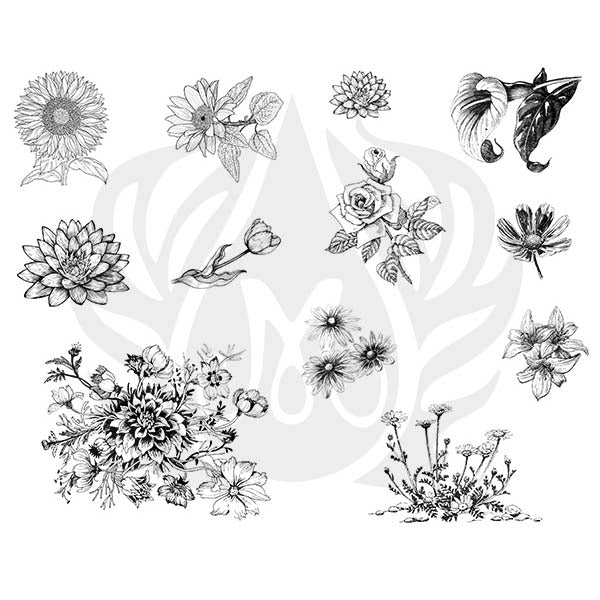 DSS-138 Silk Screen Flowers 2