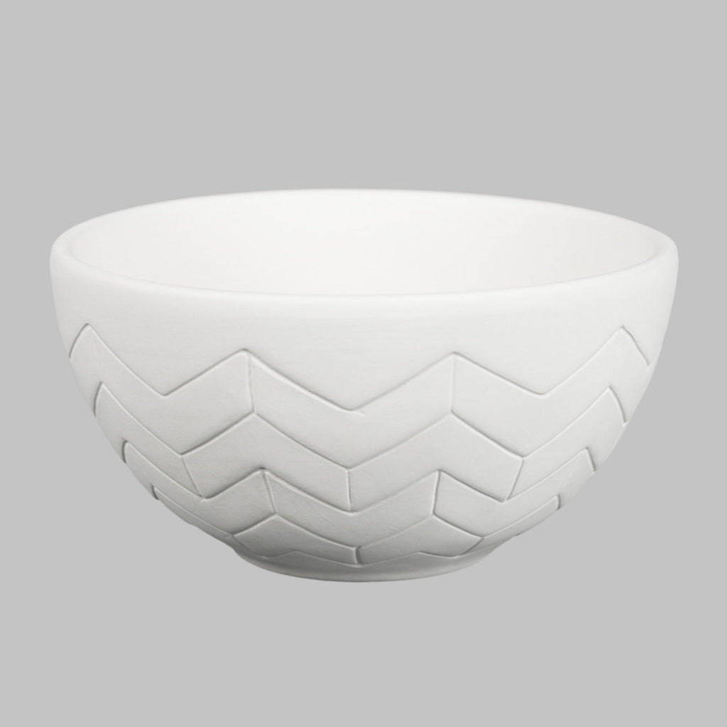 Mayco Earthenware Bisque - MB1615 Chevron Bowl